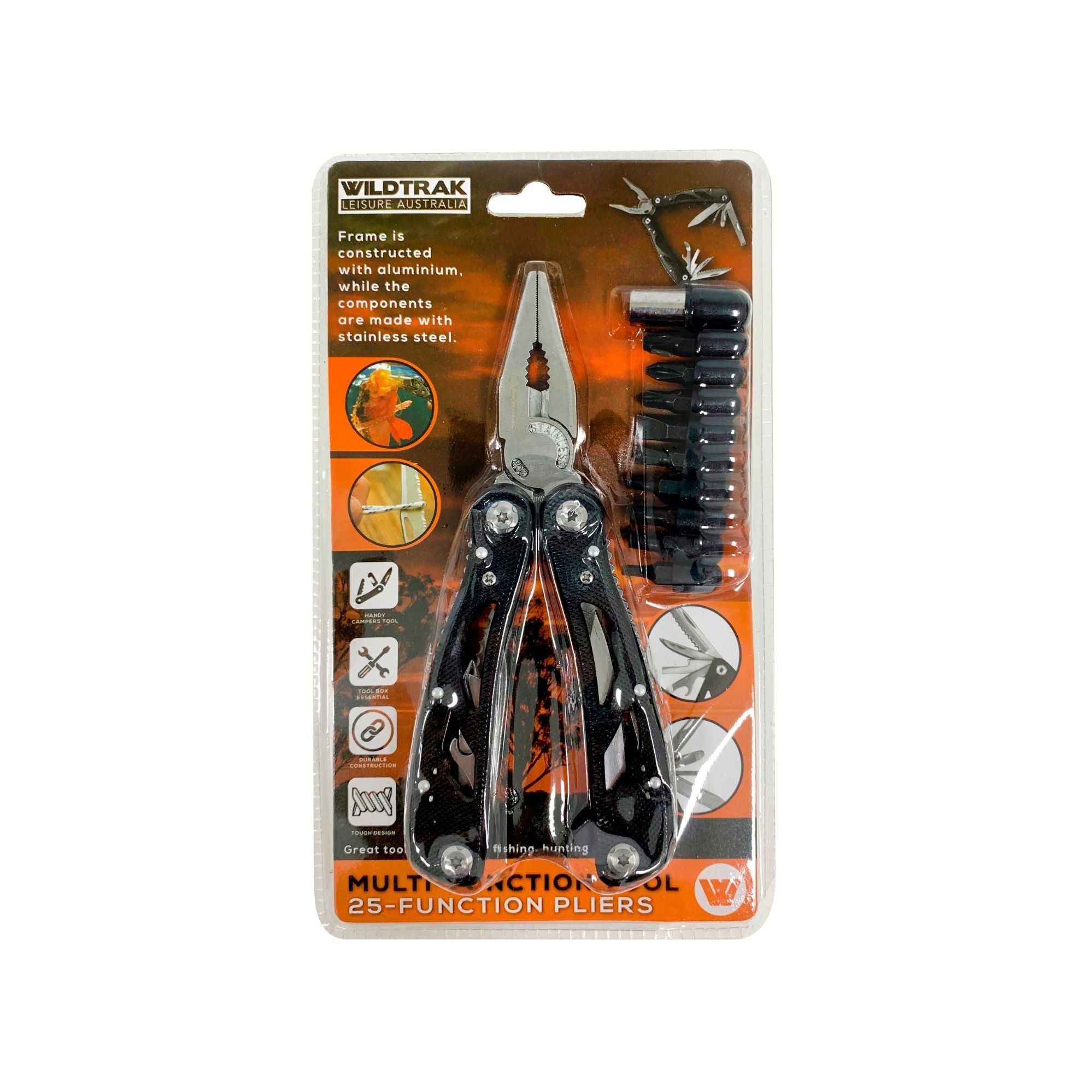 Wildtrak 25 in 1 Multi Function Tool with Pliers