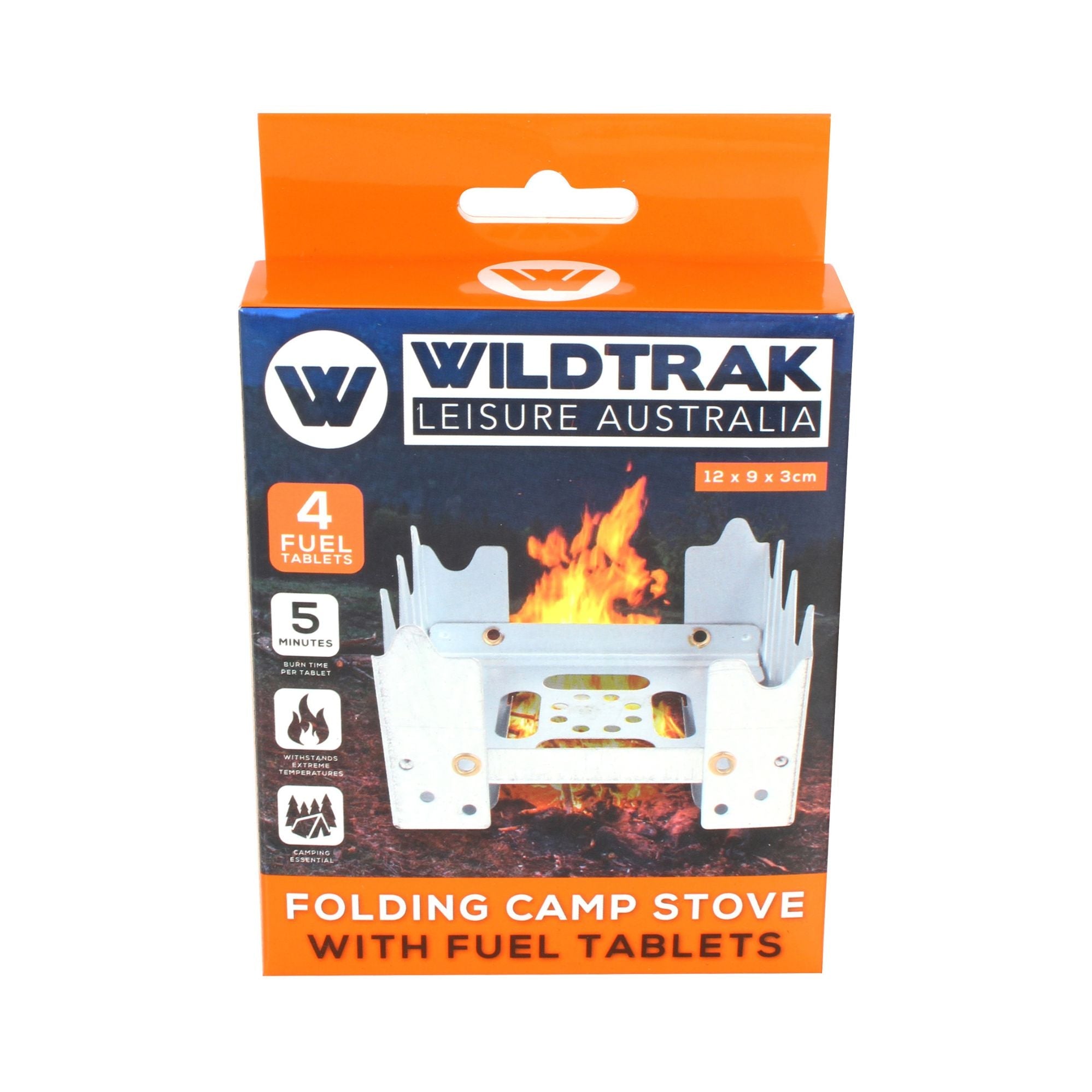 Wildtrak Folding Camp Stove with Fuel Tablets 12x9x3cm