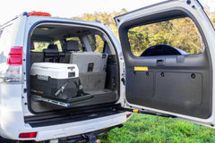 Wildtrak™ Car Fridge/Freezer Slide, Powder Coated, High Strength Bearing Drawer extends 100% from Base, 2 Straps included, Max Weight 125kg