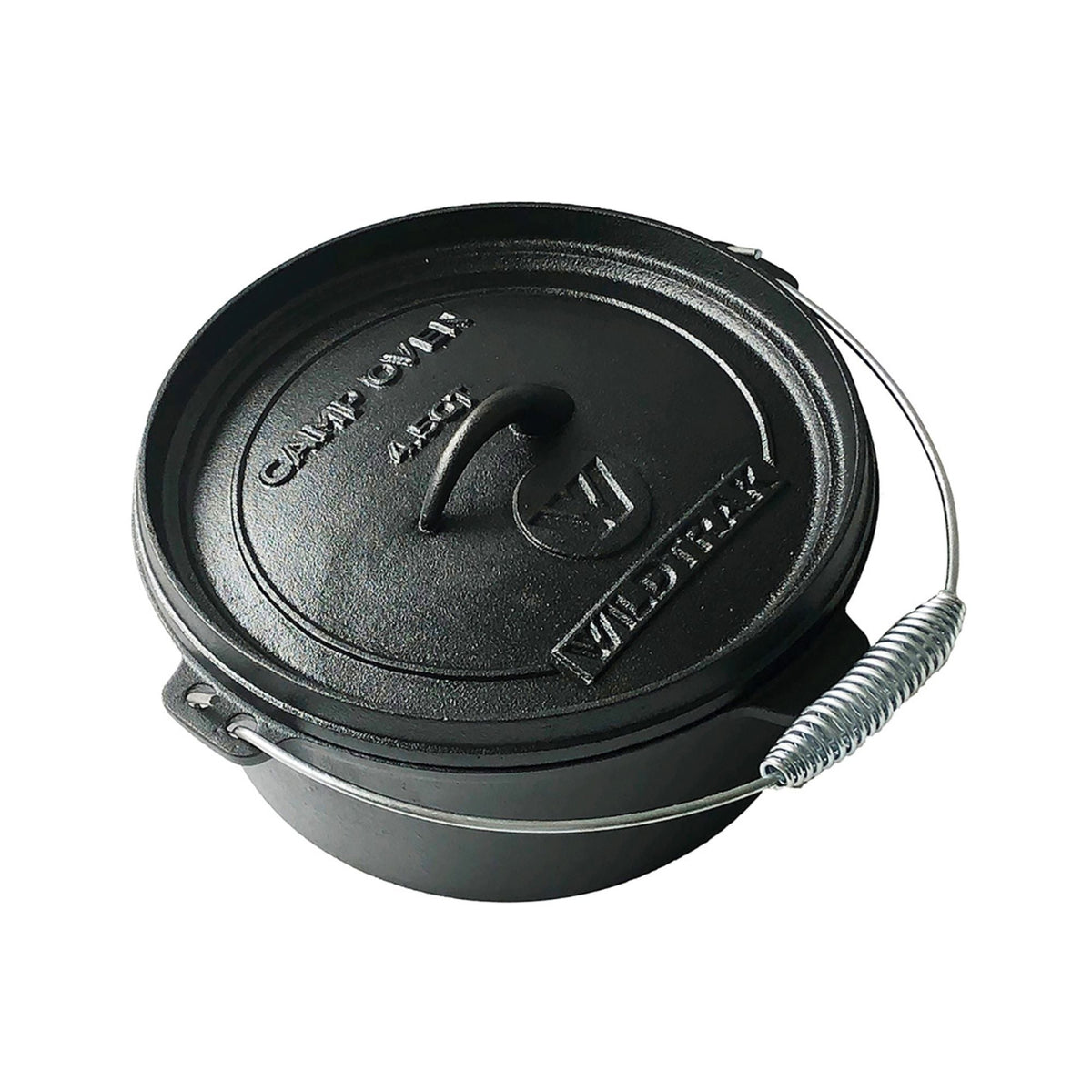 Wildtrak 4.5 Quart Heavy-duty Round Camp Oven Pre-Seasoned with Lip & Handle