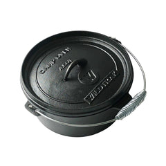 Wildtrak 4.5 Quart Heavy-duty Round Camp Oven Pre-Seasoned with Lip & Handle