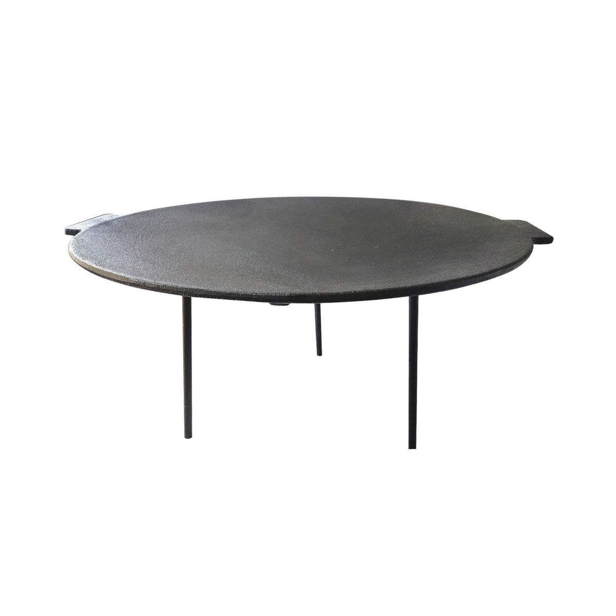 Wildtrak Pre-Seasoned Round Cast Iron BBQ Plate with Removable Legs 45cm