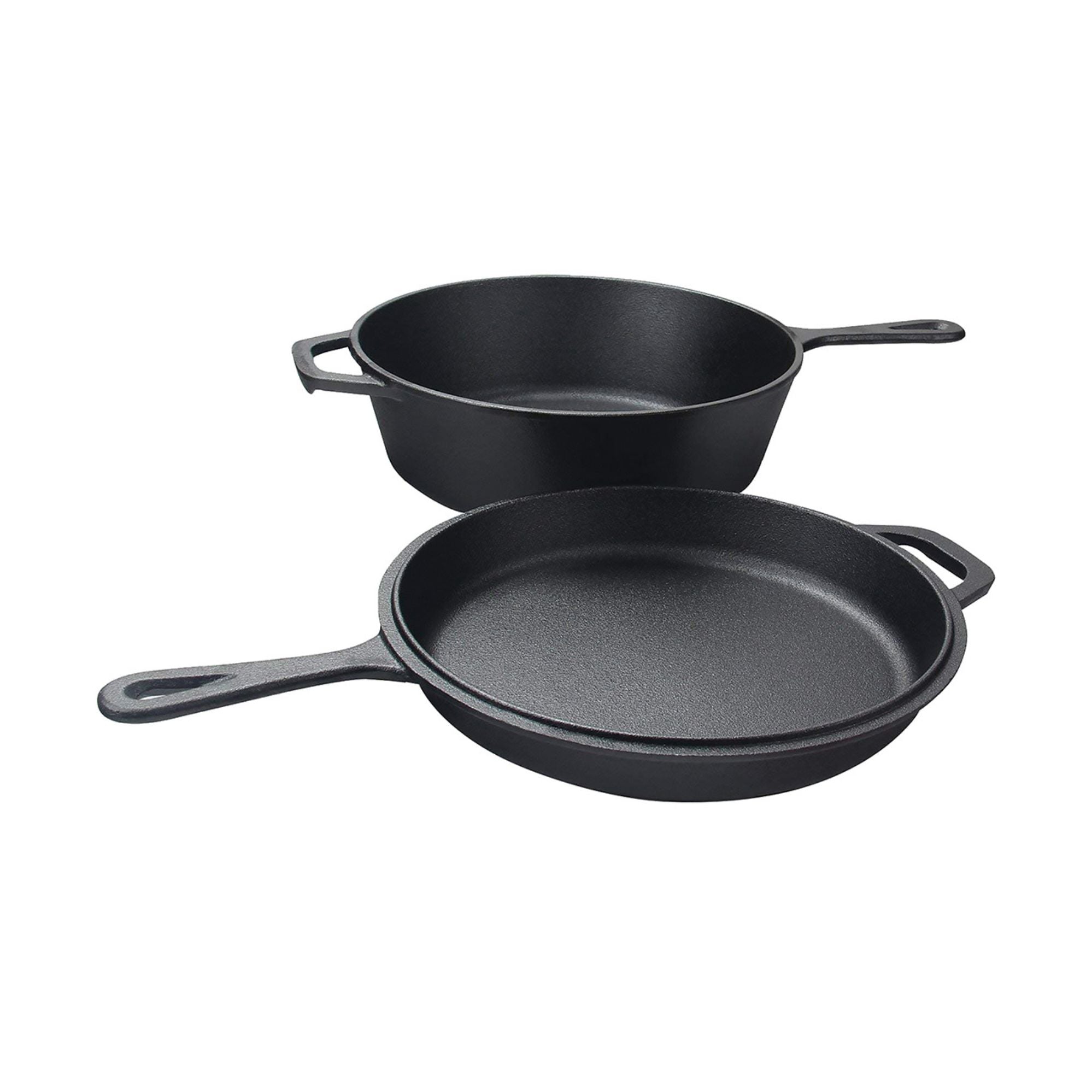 Wildtrak 3.2 Quart Pre-Seasoned Cast Iron 2in1 Combo Cooker 26.5x4cm