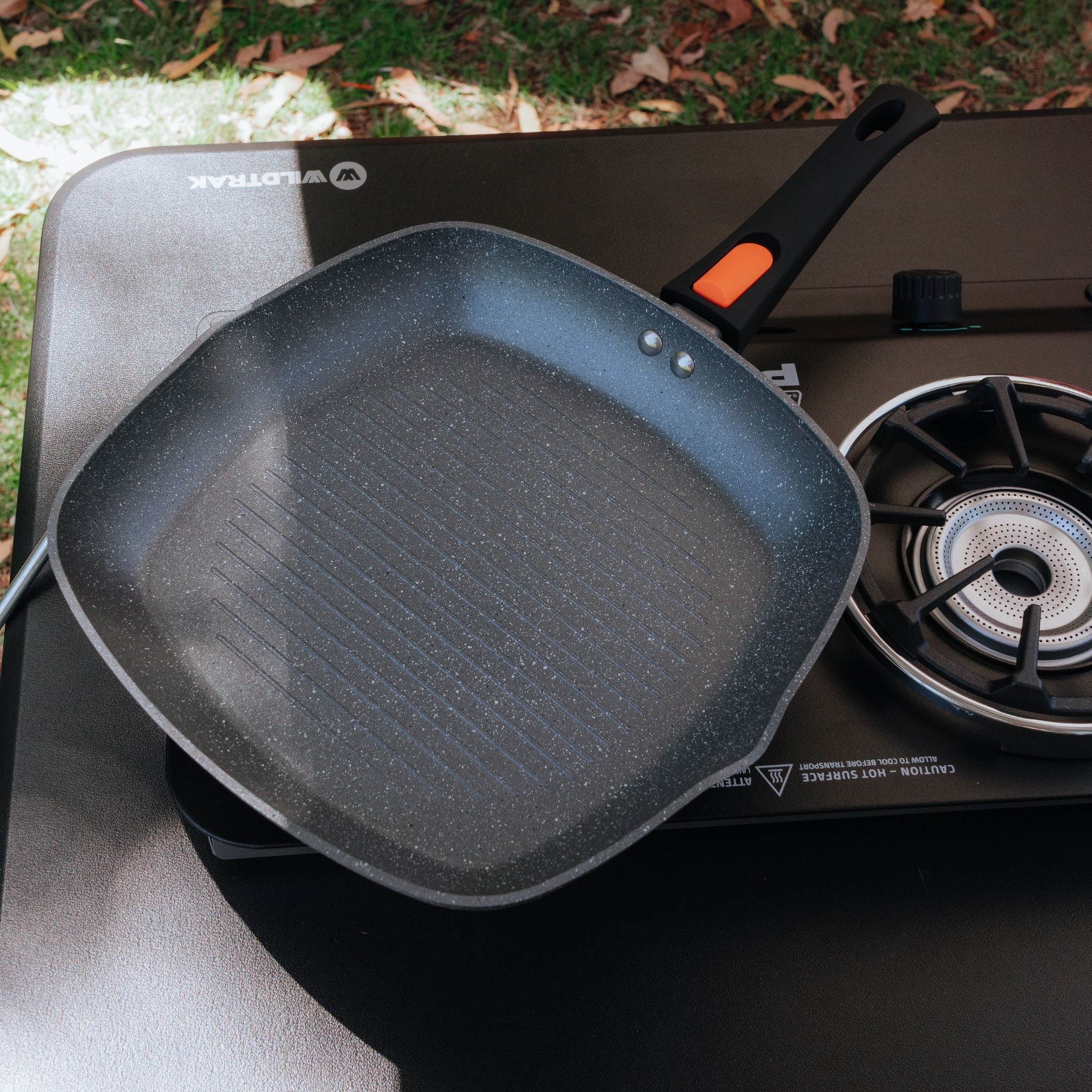 Wildtrak Non-stick Induction Safe Grill Pan with Detachable Handle 28cm