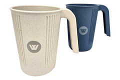 Wildtrak™ Eco Friendly Wheat Straw Cup with Handle 350ml - Beige or Blue