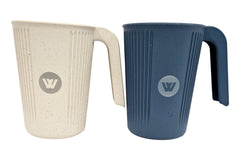 Wildtrak™ Eco Friendly Wheat Straw Cup with Handle 350ml - Beige or Blue