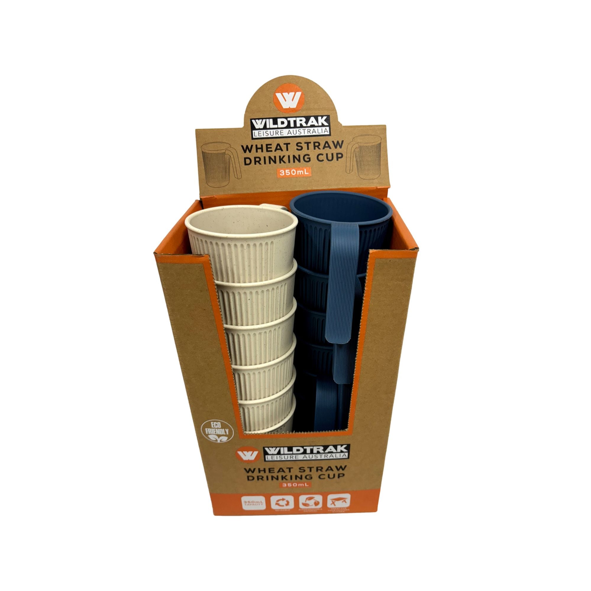 Wildtrak Wheat Straw Cup with Handle 350ml – Beige or Blue