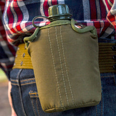Wildtrak 1-Quart Water Canteen with Cover - Military Green