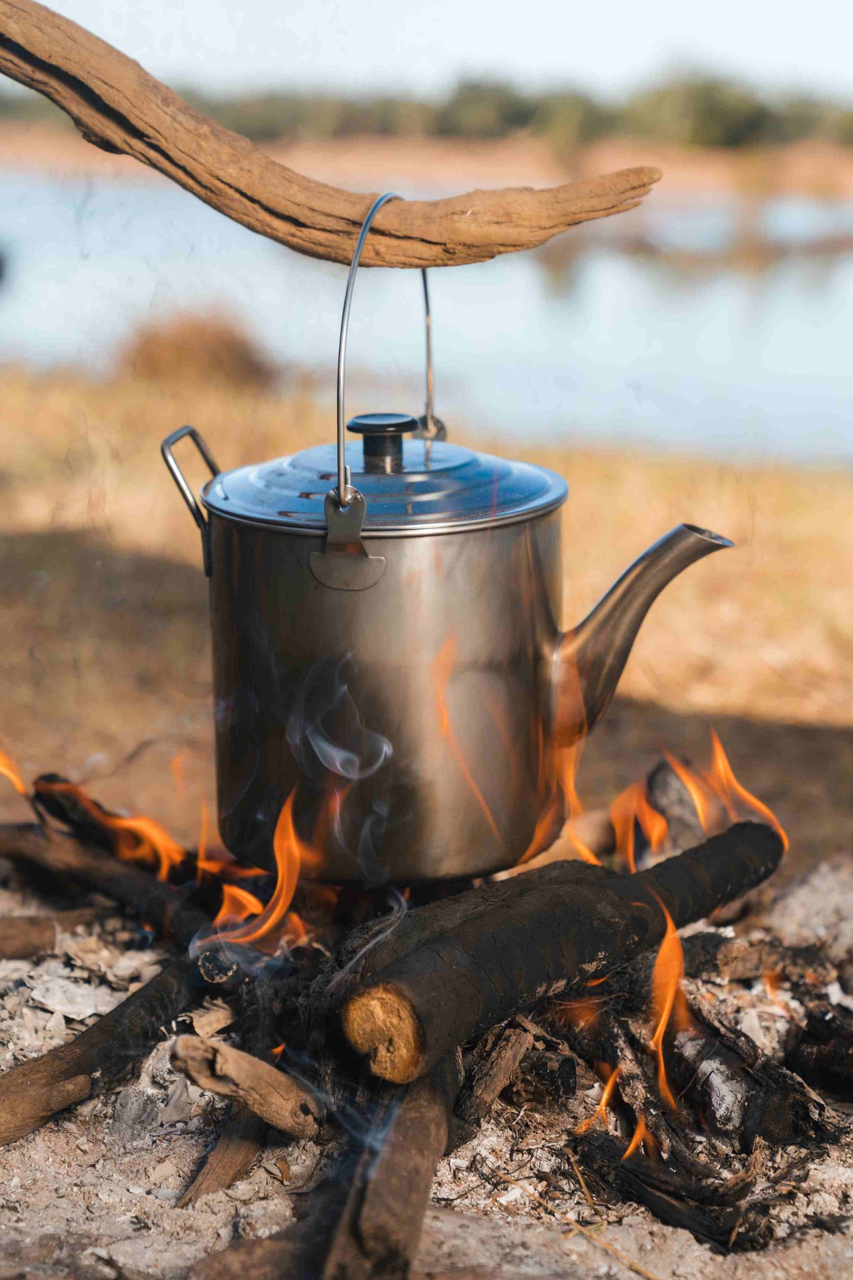 2800ml Stainless Steel Billy Teapot with Handle and Lid