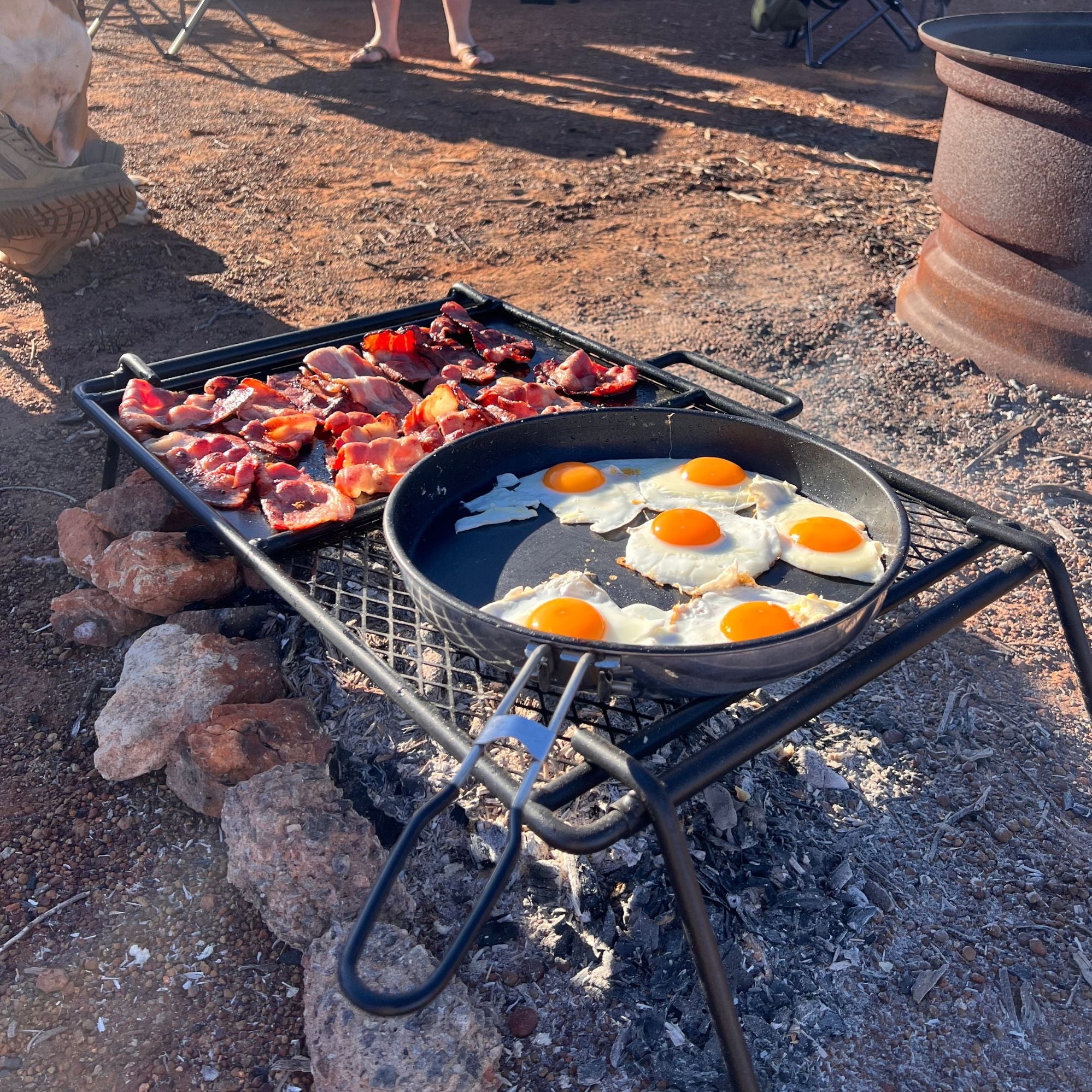Wildtrak Large Flat Plate and Grill Camp Cooker with Carry Bag 65x42.5cm