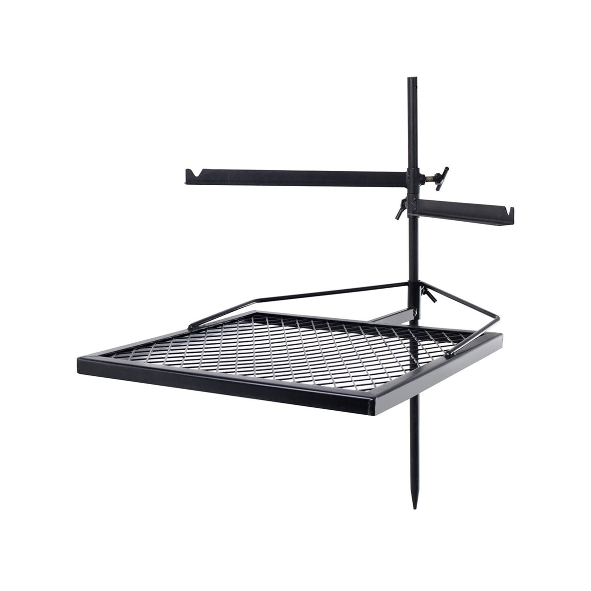 Wildtrak Heavy-duty Adjustable Frontier Cooking Grill Combo 70x60x40cm