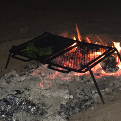 Wildtrak Fold in Half Flat Plate and Grill 58x46.5x25cm
