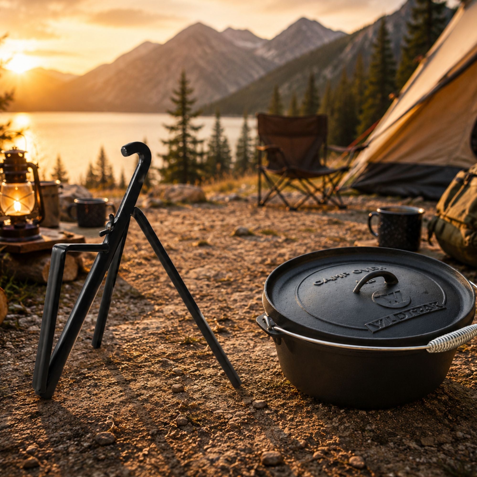 Wildtrak Camp Oven Lid Stand & Lifter 21x18x24cm