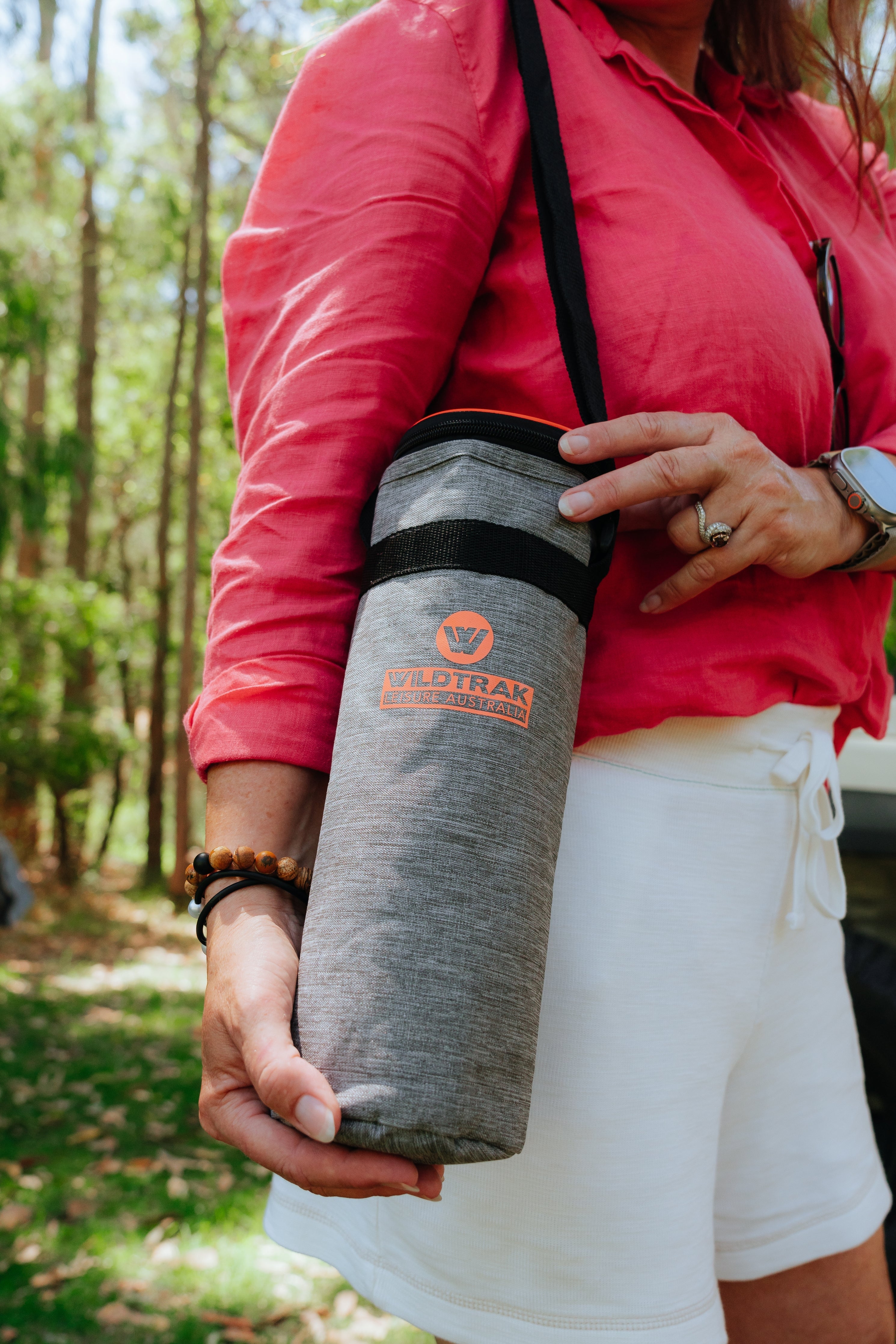 Staycool 1.5L Wine Bottle Soft Cooler Storage Bag with Zip Lid and Adjustable Shoulder Strap