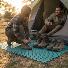Wildtrak 4 Pack Interlocking Foam Floor Mats Non-Skid, Lightweight - Green 60x60cm