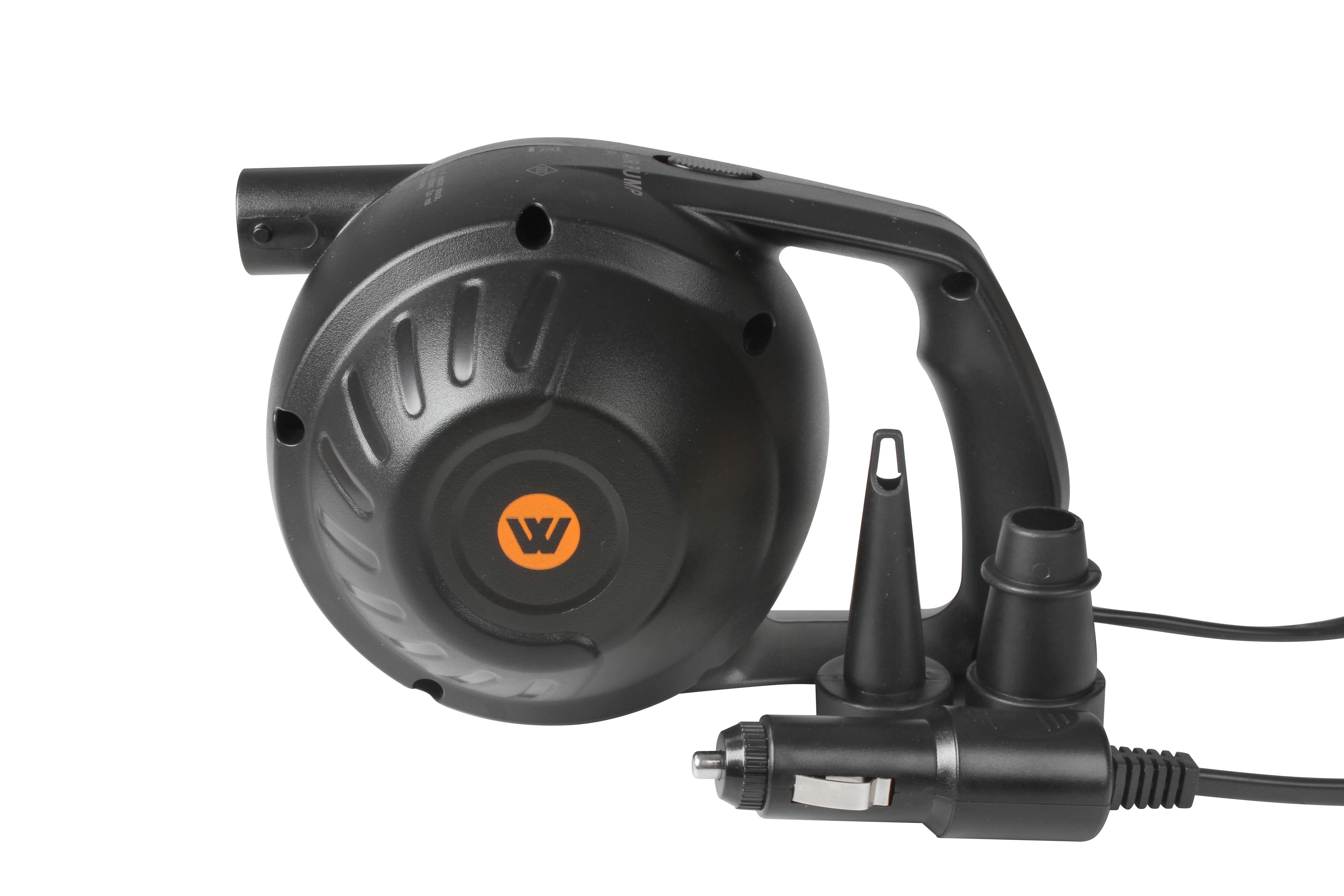 Wildtrak 12V Portable Electric Air Pump, Low Noise, Inflate/Deflate