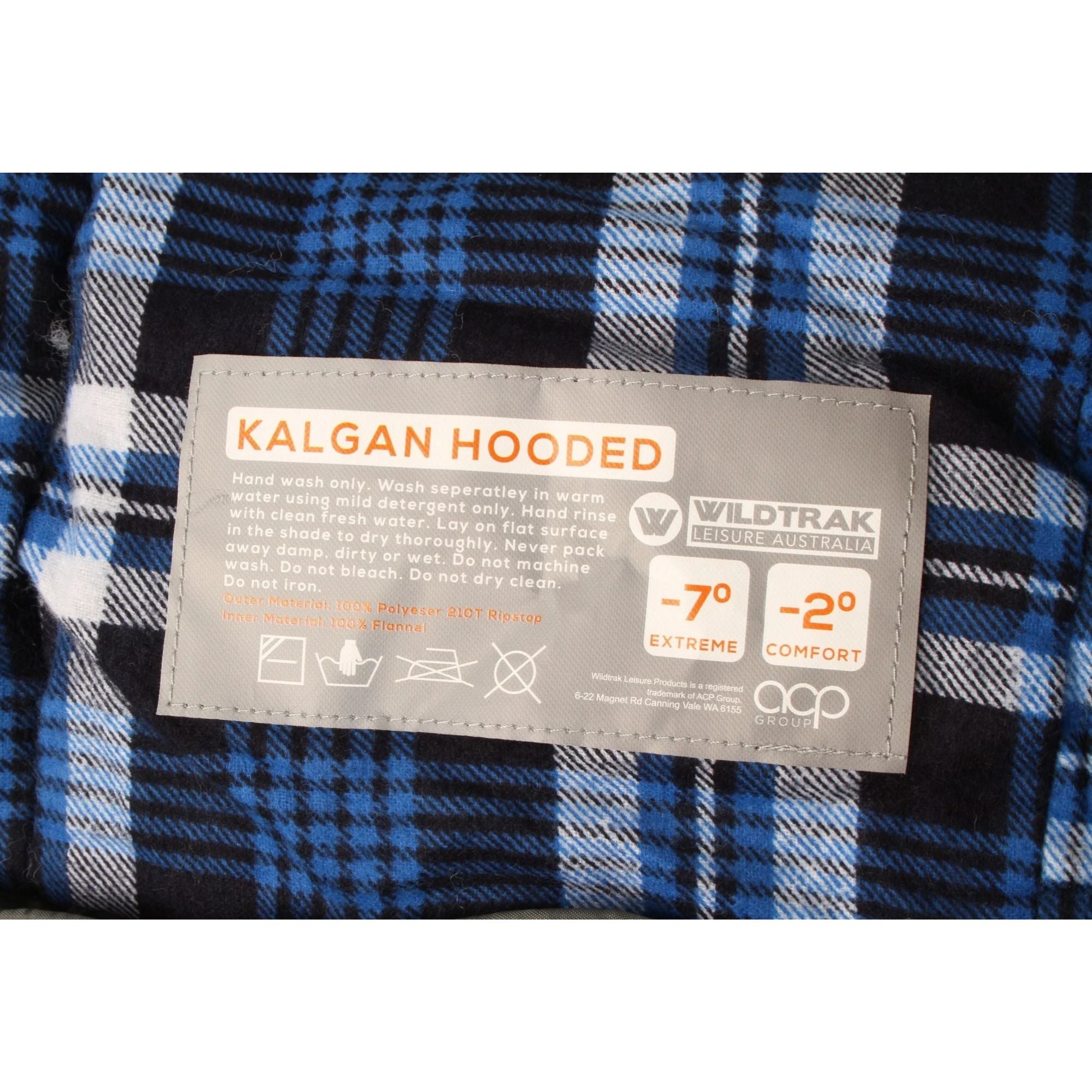 Wildtrak -2 to -7°C Kalgan Hooded Sleeping Bag, 80 x 220cm