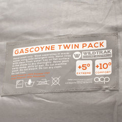 Wildtrak +5°C to +10°C Gascoyne Twin Hooded Sleeping Bag, Single or Double 70 x 230cm