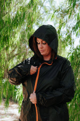 Compact Away Unisex Rain Jacket Large - Black