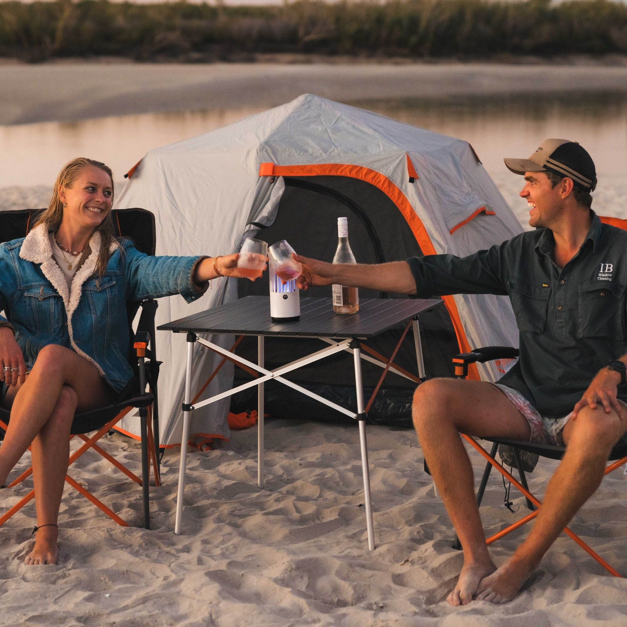 Wildtrak 3P Easy Up Mozzie Dome Tent 2 Outer Fly with Carry Bag