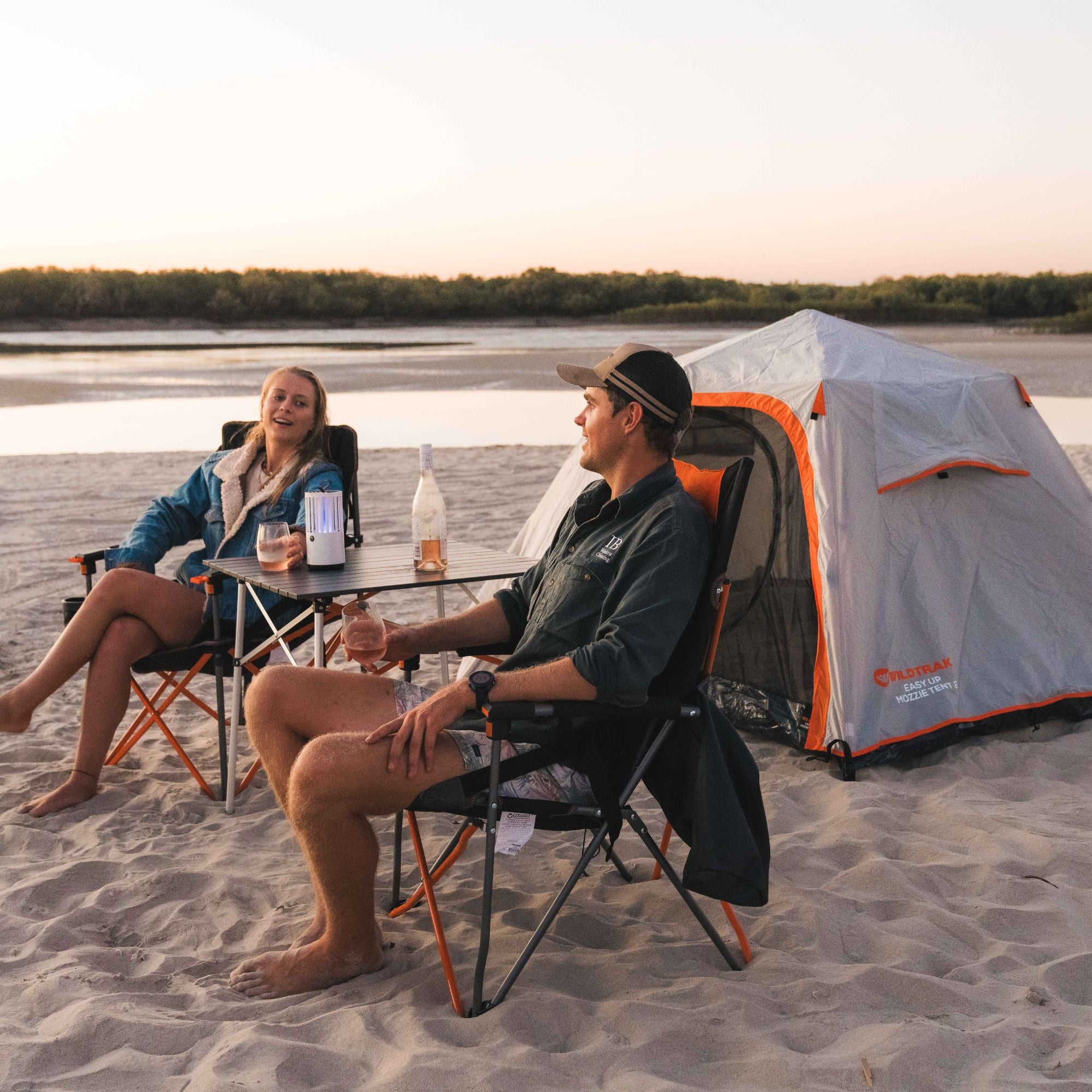Wildtrak 3P Easy Up Mozzie Dome Tent 2 Outer Fly with Carry Bag