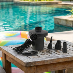 Wildtrak 12V Electic Air Pump with 3 Nozzles, Inflate and Deflate Function