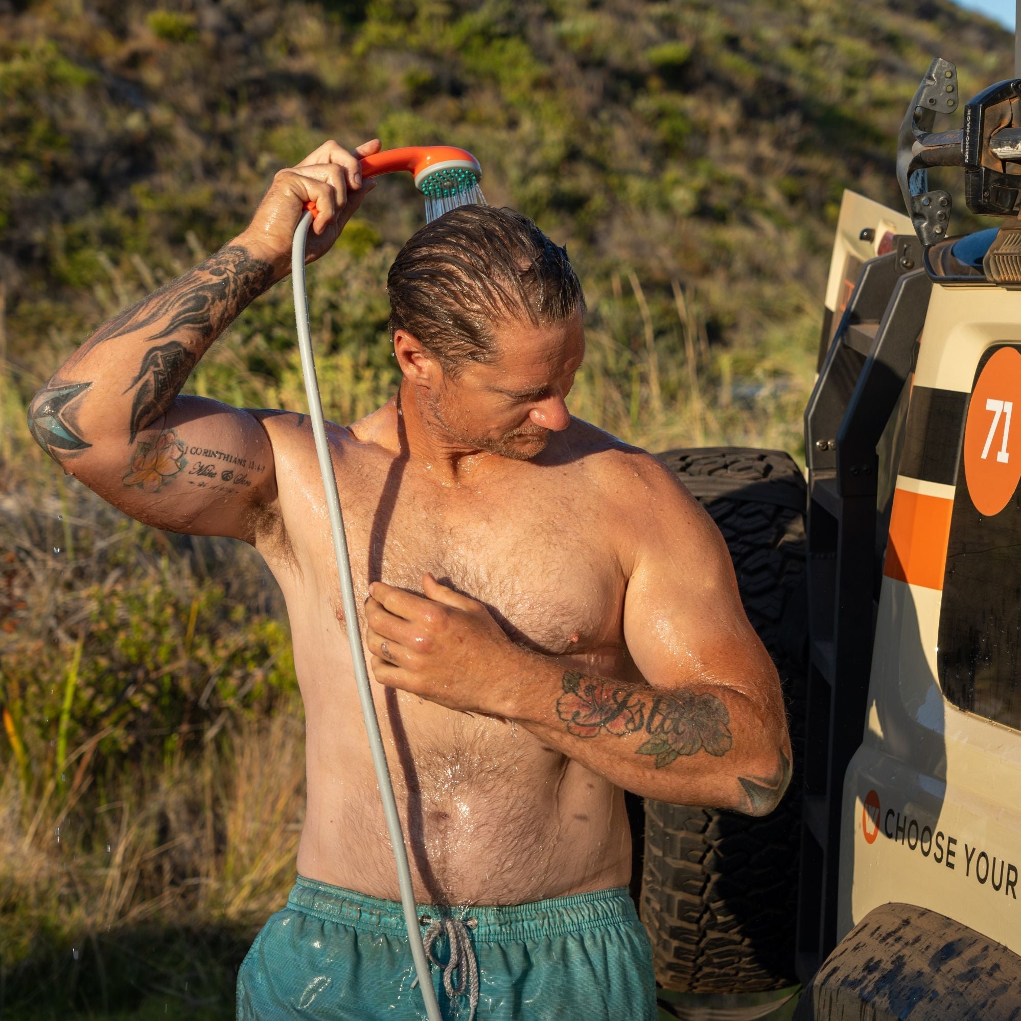 Wildtrak 12V Portable Camp Shower with Pump