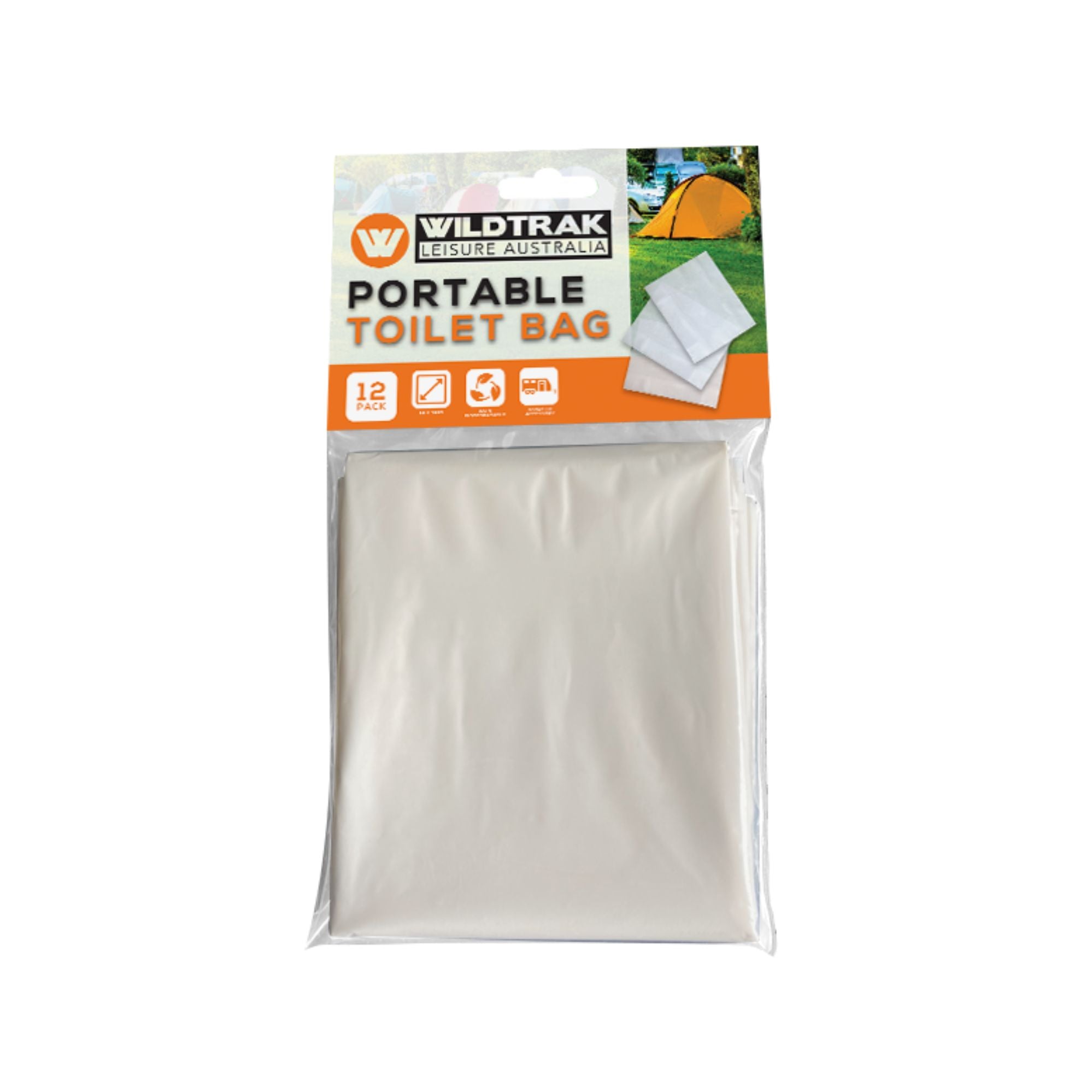 Wildtrak 12 Pack Portable Toilet Liner Bag 20L