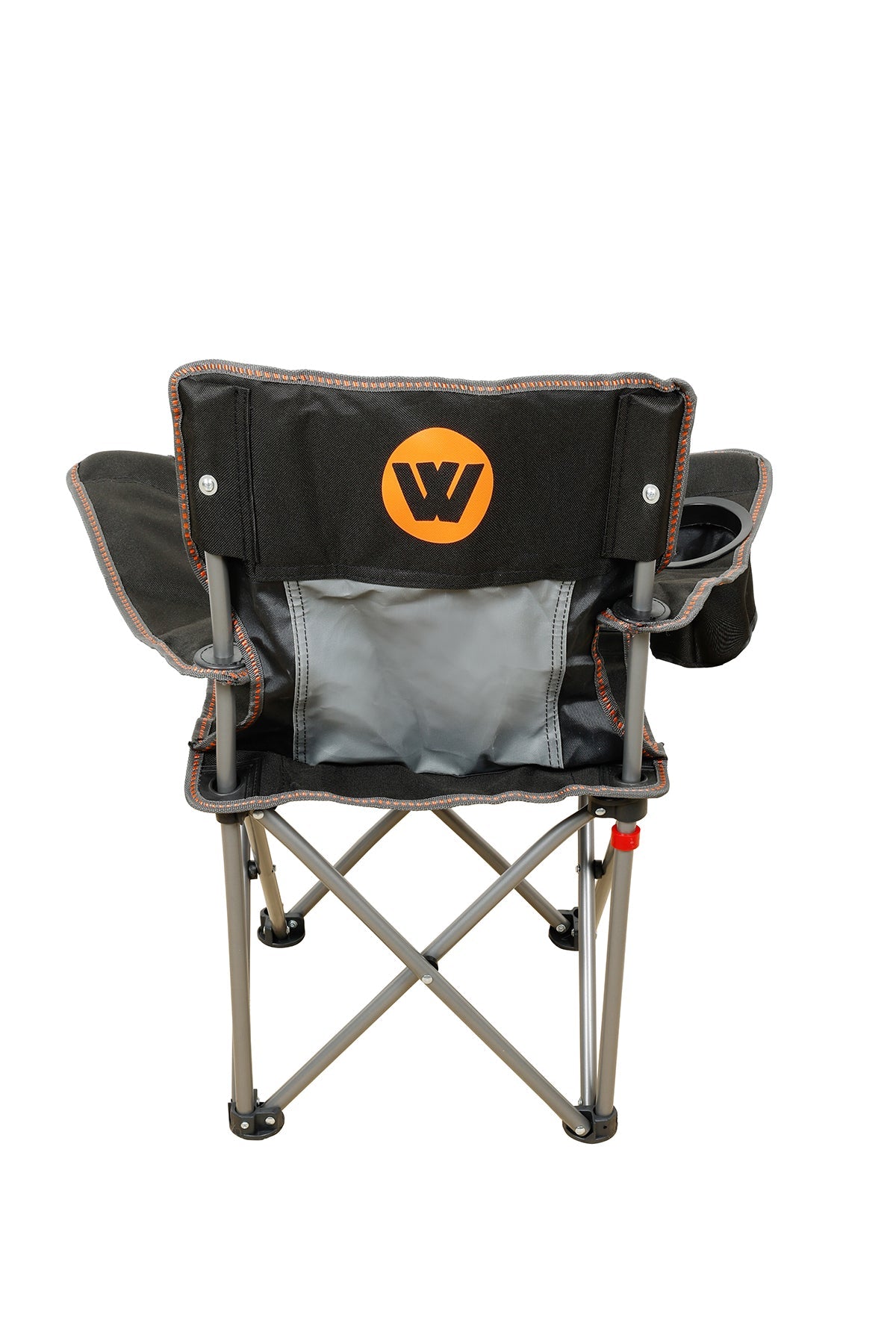 WILDTRAK™ KIDS Youth Foldable Camp Chair, Compact, Drink Holder, Easy Clean Fabric, Safety Lock to Prevent Chair from Collapsing, Weight Rated 120kg, Carry Bag with Shoulder Strap