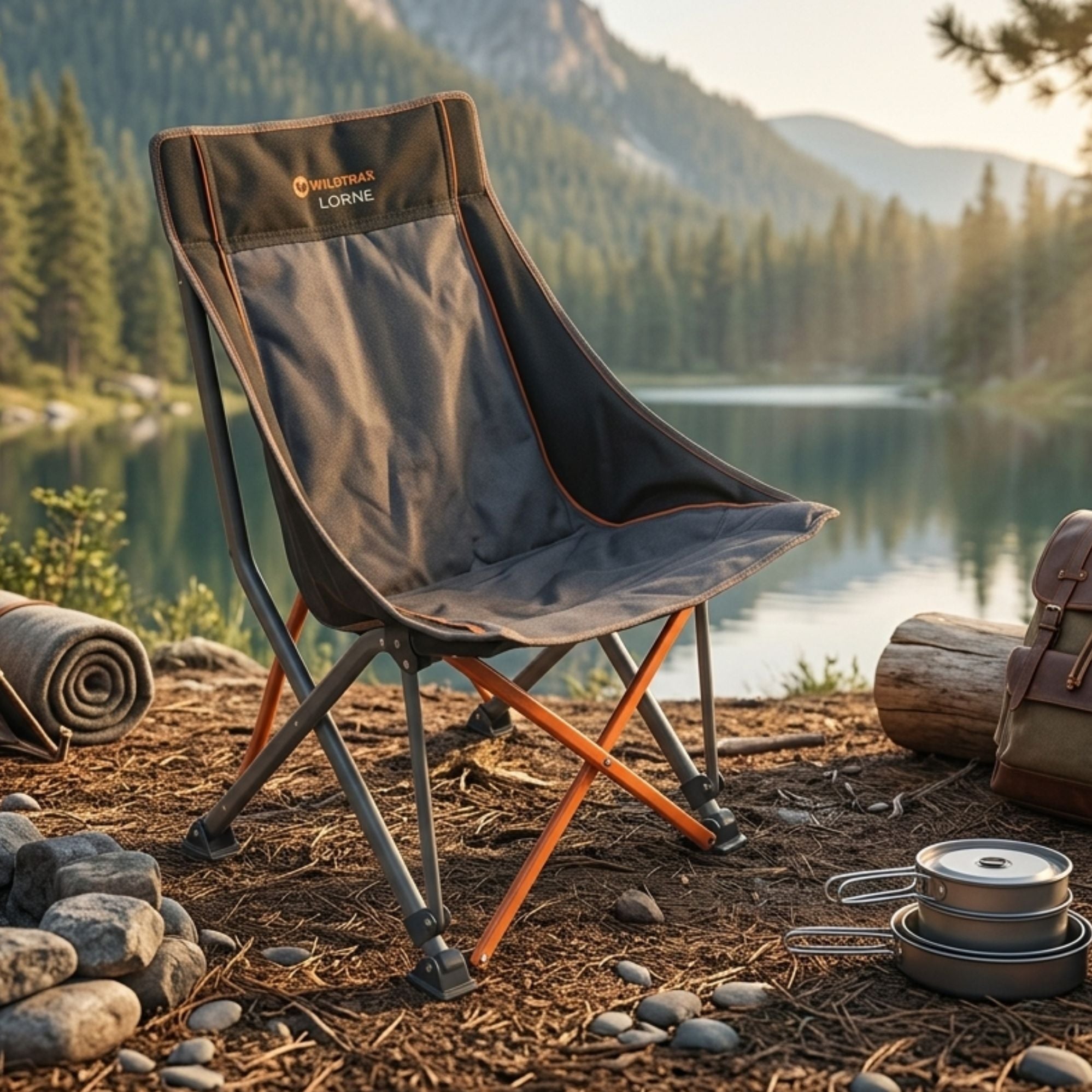 Wildtrak Lorne Easy Fold Compact Contoured Ergonomic Camp Chair