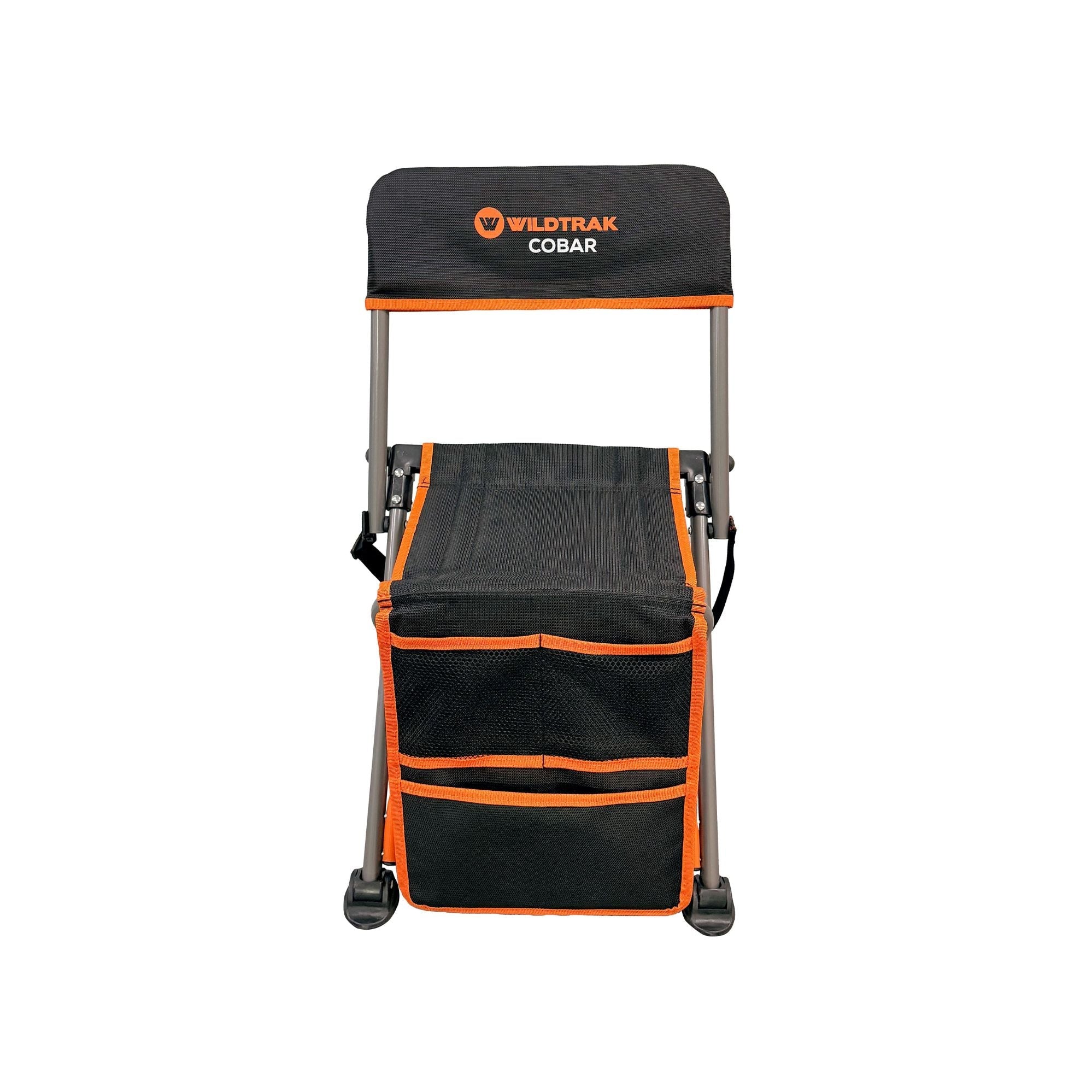 Wildtrak Cobar Compact Tri-fold Backrest Stool 64x27.5x30cm, 120kg Weight Rating