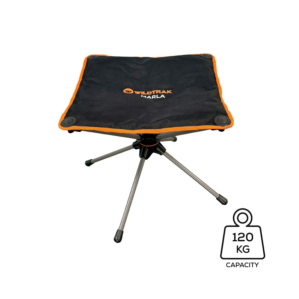 Wildtrak Marla Compact Folding Padded Stool 40x44.5x44cm, 120kg Weight Rating