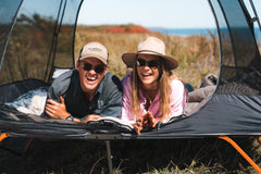 Queen Easy Up Stretcher Tent | Powder-Coated Steel Frame | Ripstop Waterproof Fly, Ultra-Fine Mesh & Dual Vestibules with Heavy-Duty Carry Bag