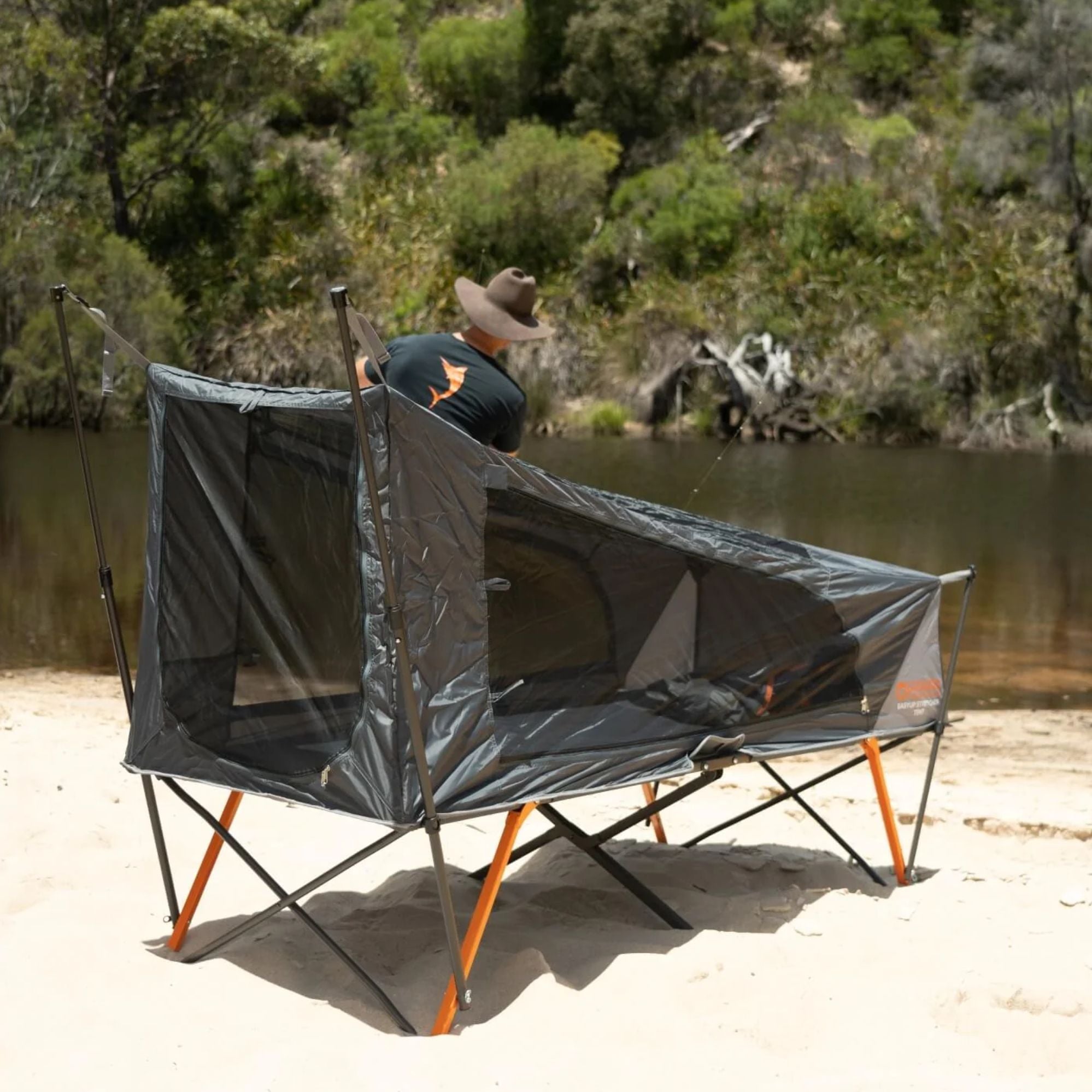 Wildtrak Single Easy Up Waterproof Stretcher Tent with Removable Fly