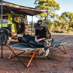 Wildtrak Jumbo Easy Up Stretcher Bed, 218 x 90 x 42cm