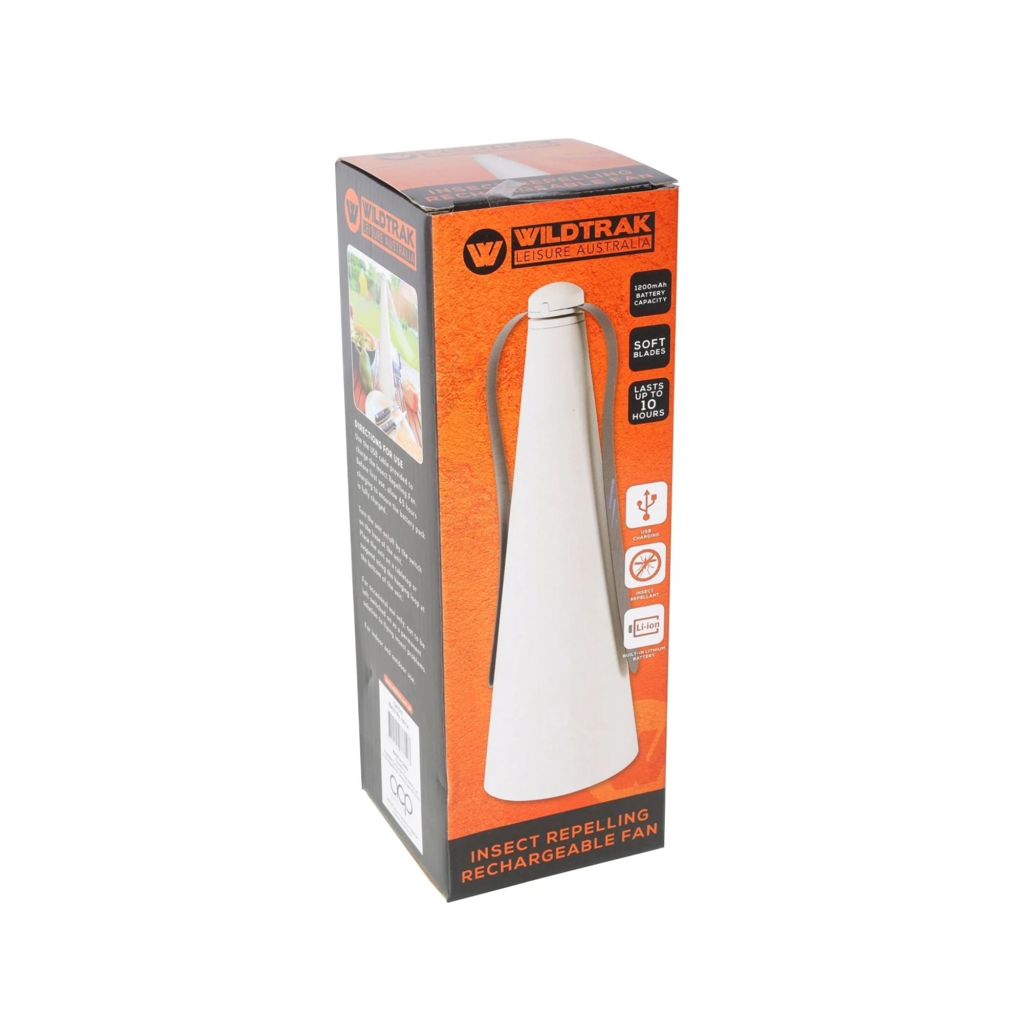 Fly Repeller Fan Rechargeable, Soft Blades, Last 10 Hours, Ceiling Hook