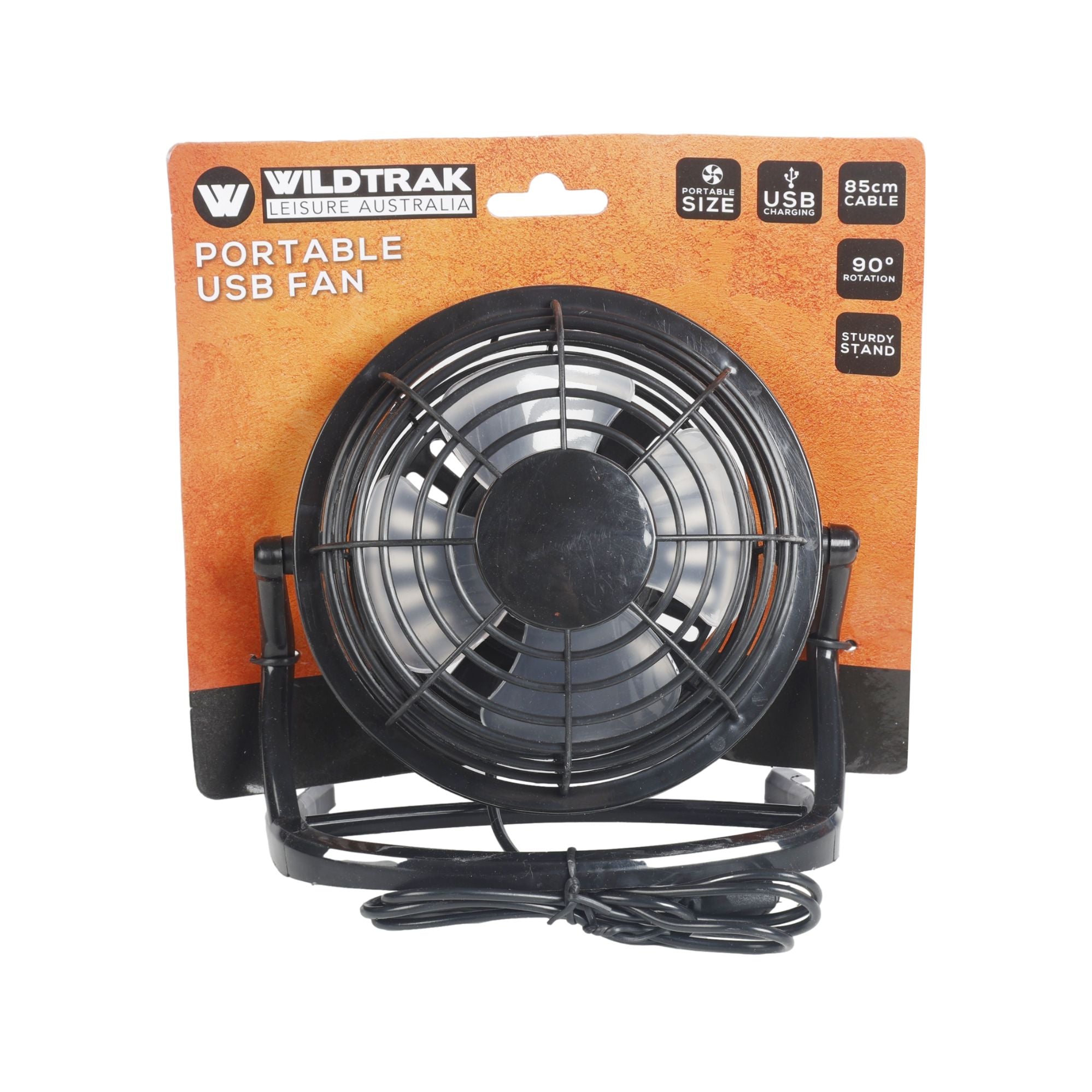 Wildtrak Portable USB Fan 15x17cm, 90° Rotation