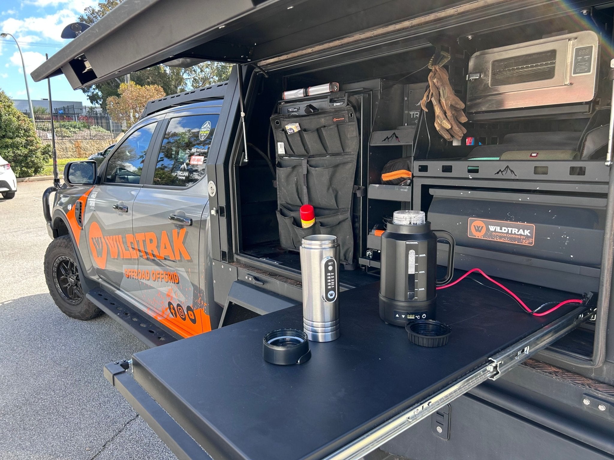 Offroad 12V Kettle | 800ml Electric Kettle with 13-Minute Boil Time, Digital Temp Control & Anderson Style Plug