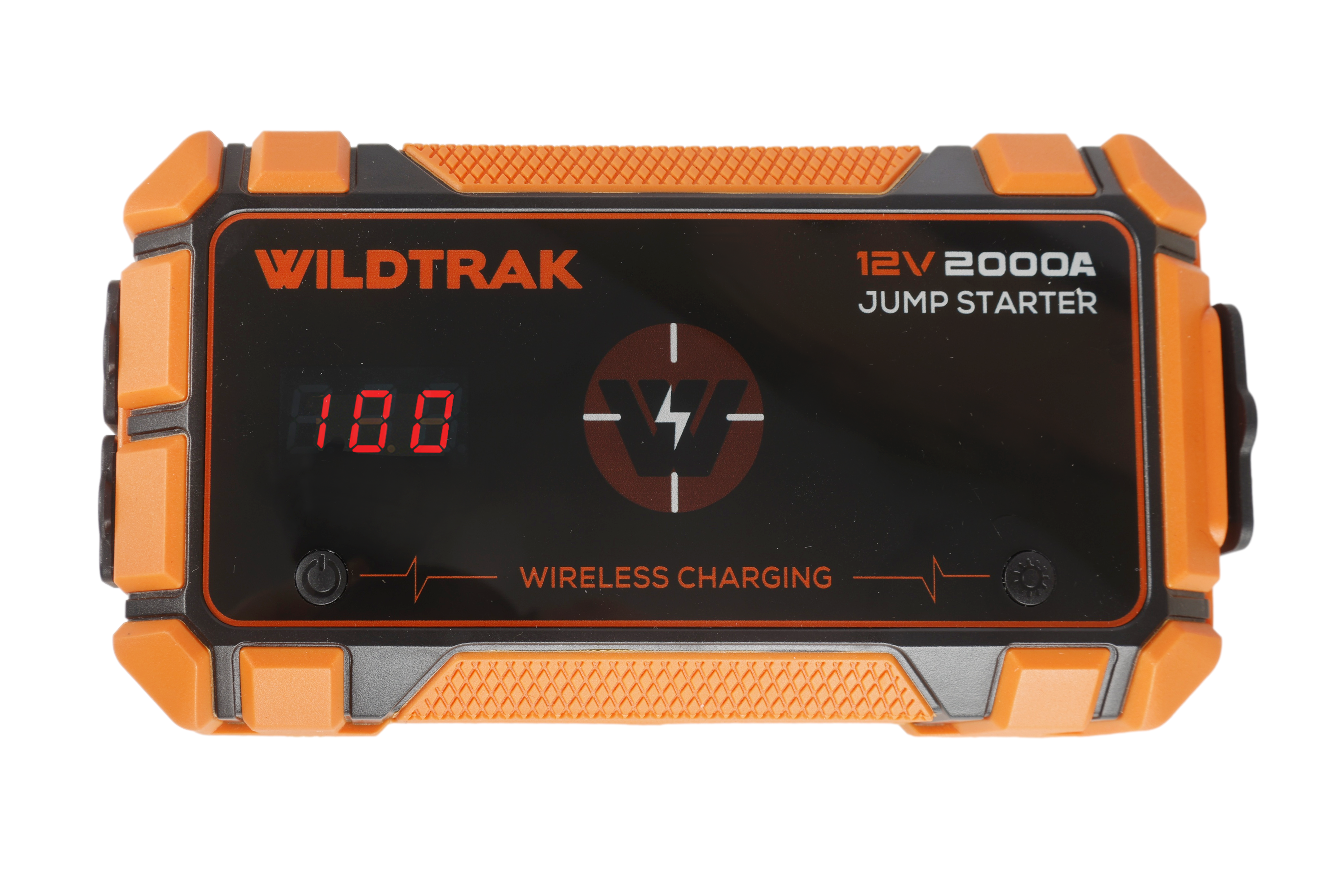 Wildtrak™ Heavy-Duty 2000A 16KMAH HP Lithium Car & 4WD Jump Starter (Petrol & Diesel) with Case, USB C Port & Wireless Charging