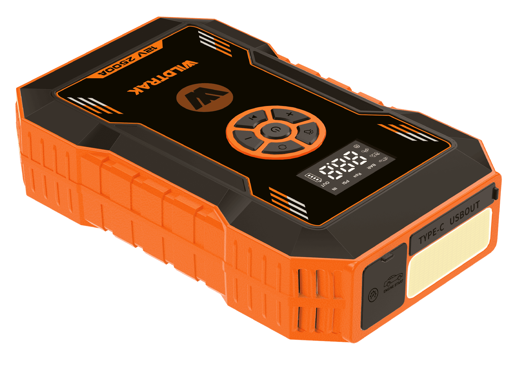 Heavy Duty 2500A Lithium Jump Starter 12000mAh with 150 PSI Tyre Compressor - Wildtrak Leisure Australia