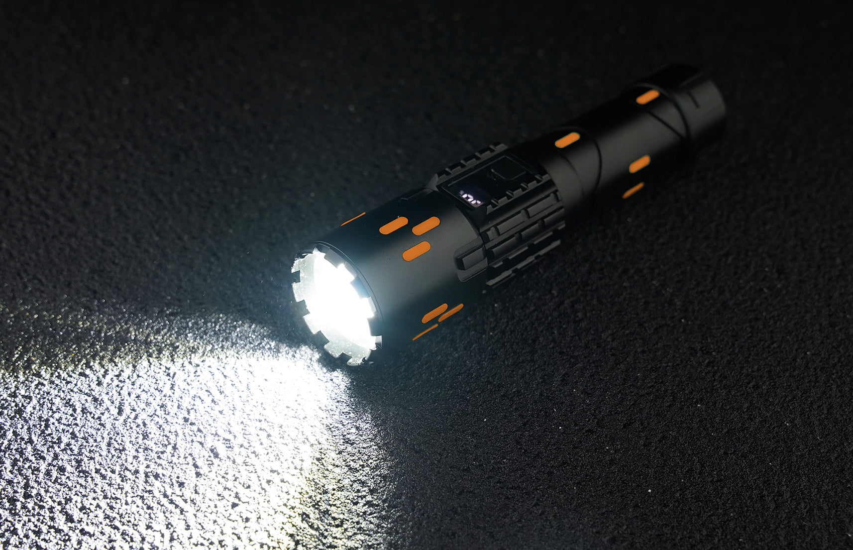 Flashlight, Rechargeable, 5 Light Modes, Built-in Powerbank with USB-C Charge Lead, Glow in the Dark, Water & Dust Resistant includes Carry Bag