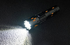 Flashlight, Rechargeable, 5 Light Modes, Built-in Powerbank with USB-C Charge Lead, Glow in the Dark, Water & Dust Resistant includes Carry Bag