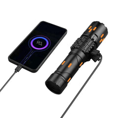 Wildtrak Rechargeable 5-Modes Flashlight 1500L, Glow in the Dark