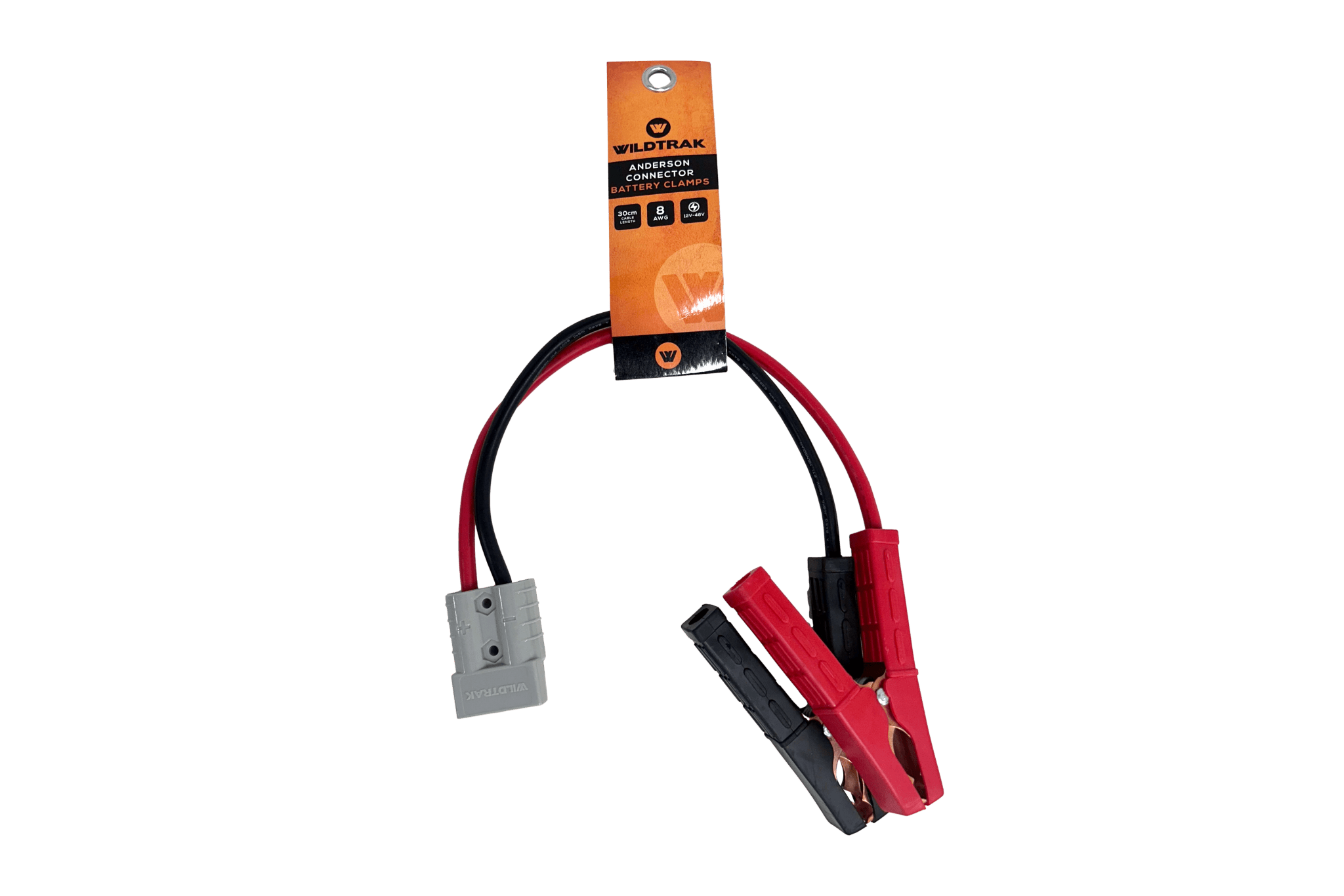 Battery Clamps with Anderson Style Connector, 30cm Lead, (8AWG)