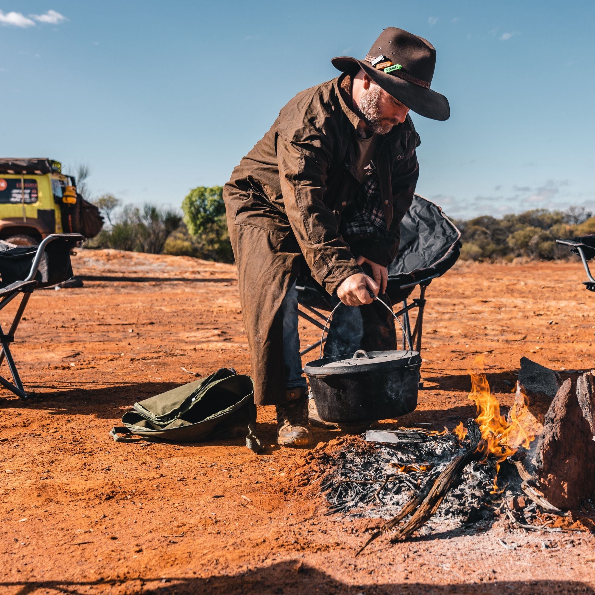 Wildtrak 2 Quart Canvas Camp Oven Bag with Carry Handles