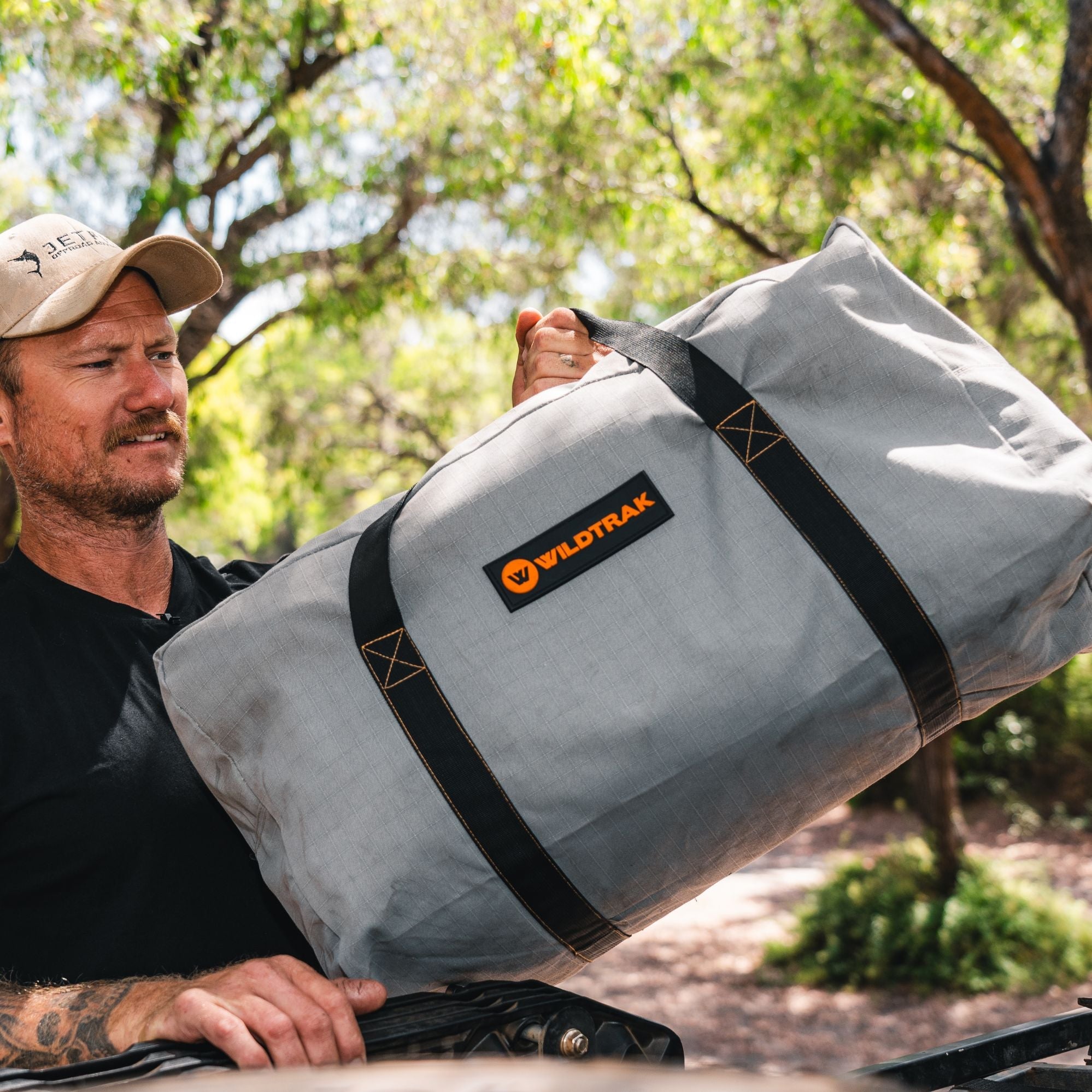 Wildtrak XL Heavy-duty 400GSM Ripstop Canvas Duffle Bag 80x40x40cm
