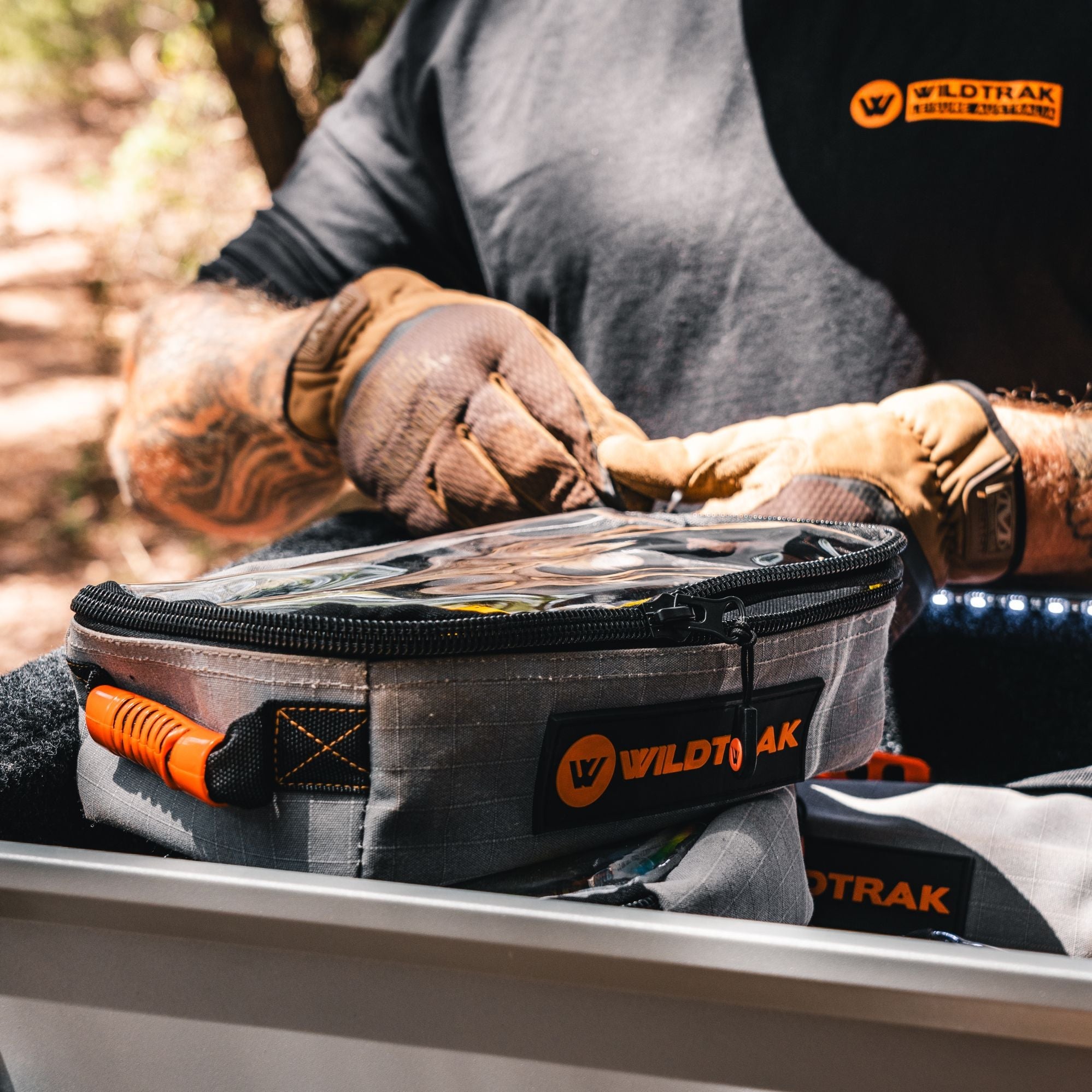 Wildtrak Heavy-duty Large Extra Height Clear Top Storage Bag with Divider & Handles 45x20x19cm