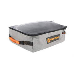 Wildtrak canvas bag with clear top for easy camping gear organization.