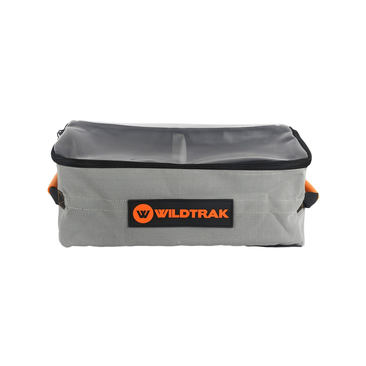Wildtrak Large Extra Height Clear Top Heavy-duty Ripstop Grey Canvas Storage Bag with Mesh Base and Divider 45x20x19cm