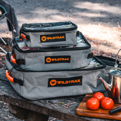 Wildtrak Small Extra Height Clear Top Heavy-duty Ripstop Grey Canvas Storage Bag with Mesh Base 25x15x15cm